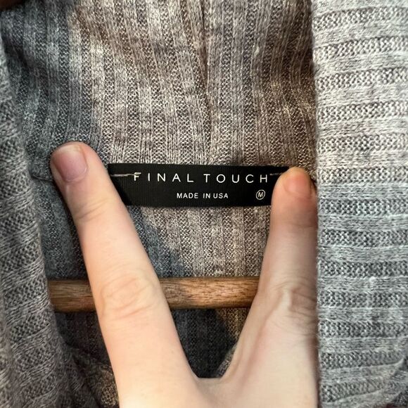 New Boutique Gray Sleeveless Turtleneck Sweater Dress - Picture 6 of 8